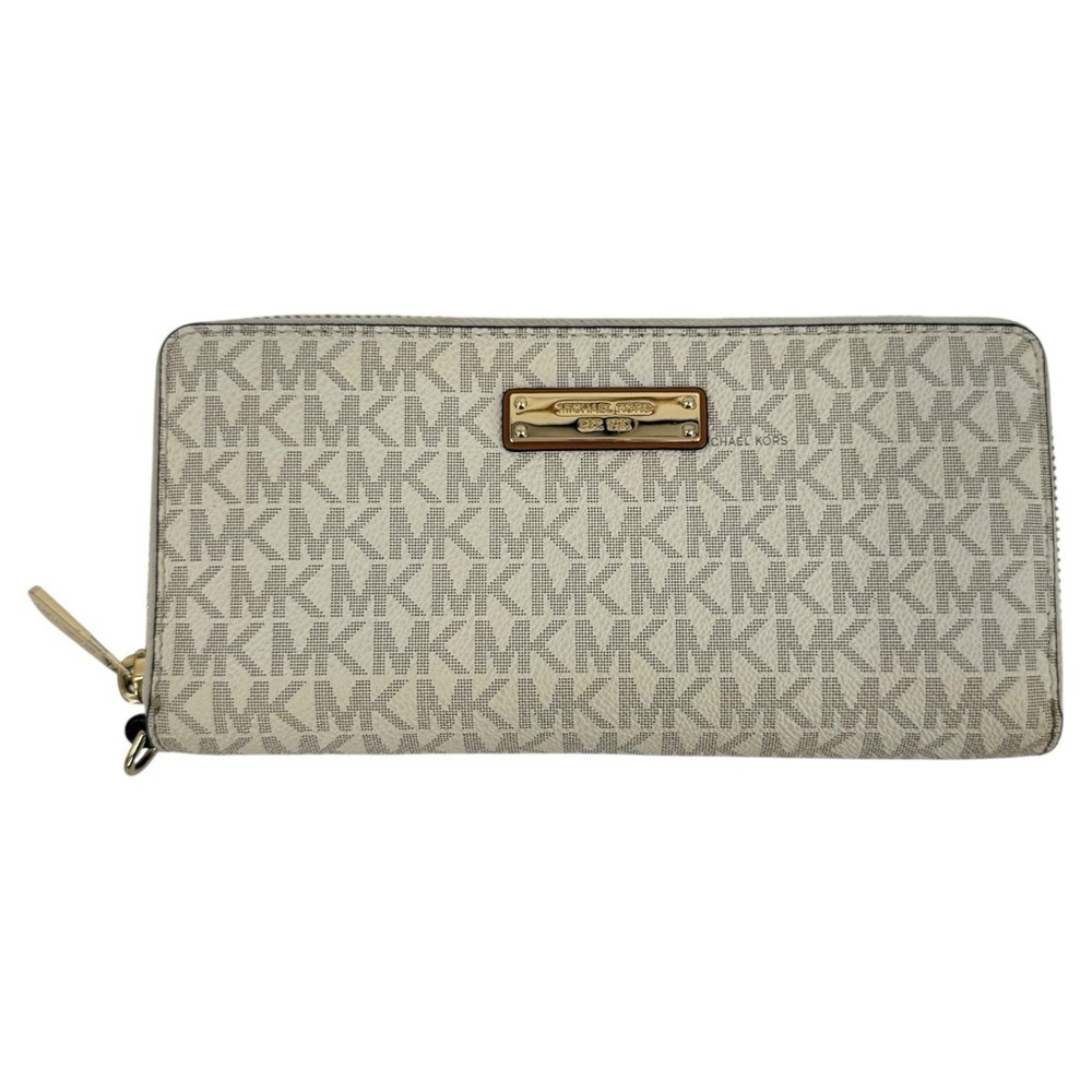 Michael Kors Jet Set Logo Continental Wristlet Wallet *missing wristlet handle